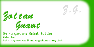 zoltan gnamt business card