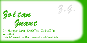 zoltan gnamt business card
